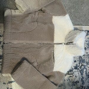 Abercrombie & Fitch White Sherpa Jacket